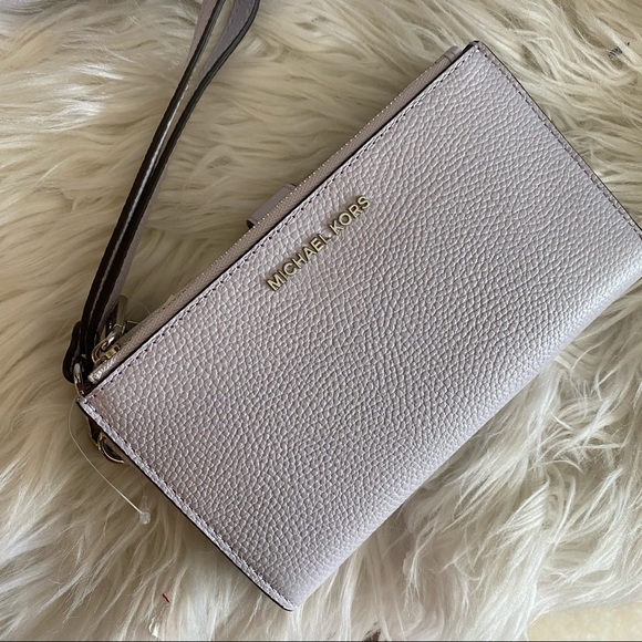 New Michael Kors jet set large double zipper wristlet wallet - Picture 6 of 12